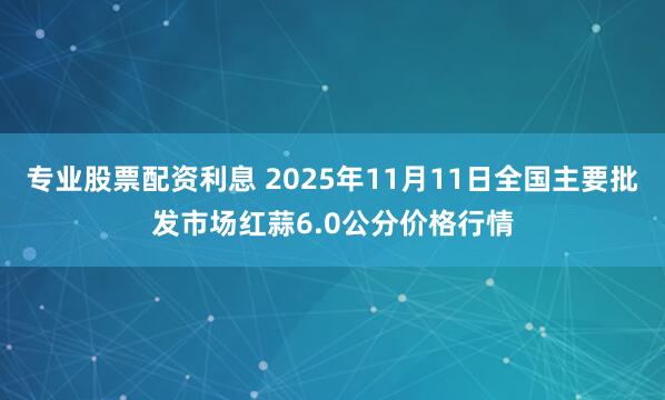 专业股票配资利息 2025年11月11日全国主要批发市场红蒜6.0公分价格行情